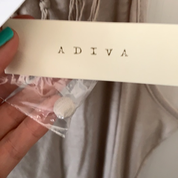 Dressy Cotton Tee with Fringe/Tassel - Sandstone M - Picture 2 of 9